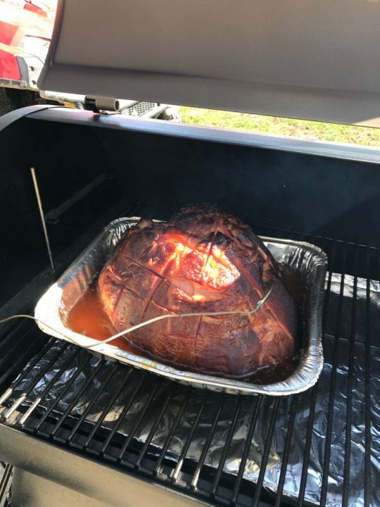 Traeger Smoked Ham Easy glazed doublesmoked ham recipe