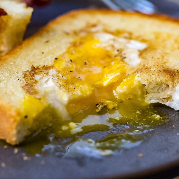 Blackstone Griddle Eggs in a Basket