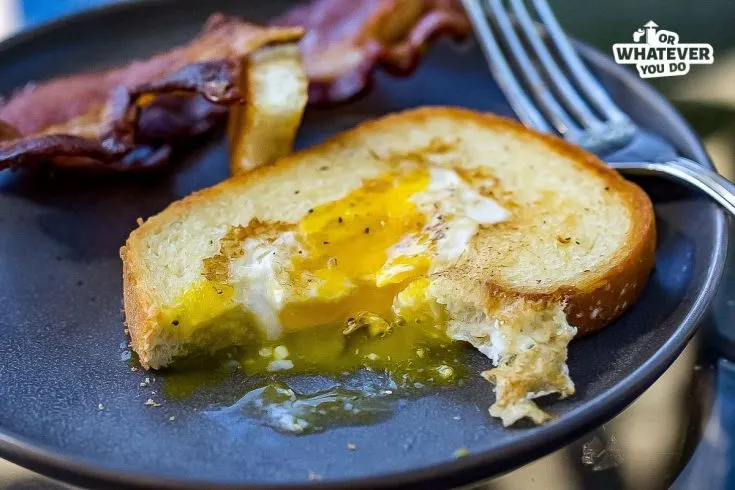 Egg-in-the-hole bacon sandwich recipe