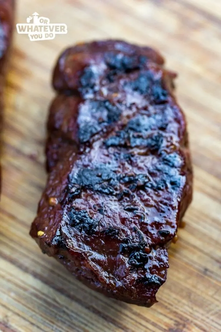 Grilled Flat Iron Steak on cutting board