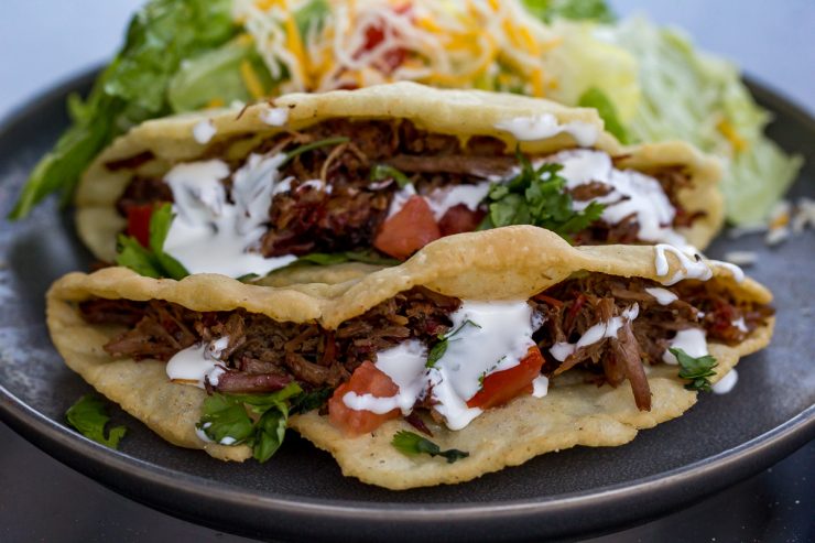Tequila Lime Smoked Shredded Beef Tacos