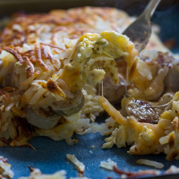 Blackstone Sausage and Egg Loaded Hash Browns