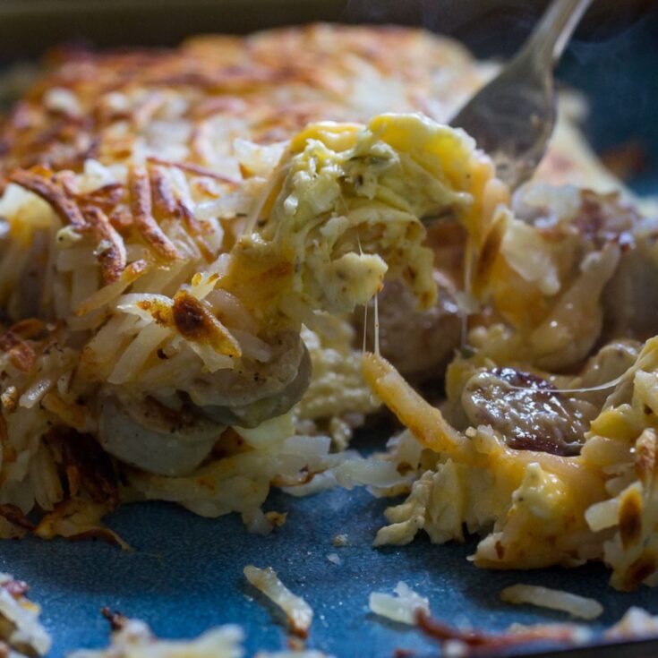 Blackstone Sausage and Egg Loaded Hash Browns