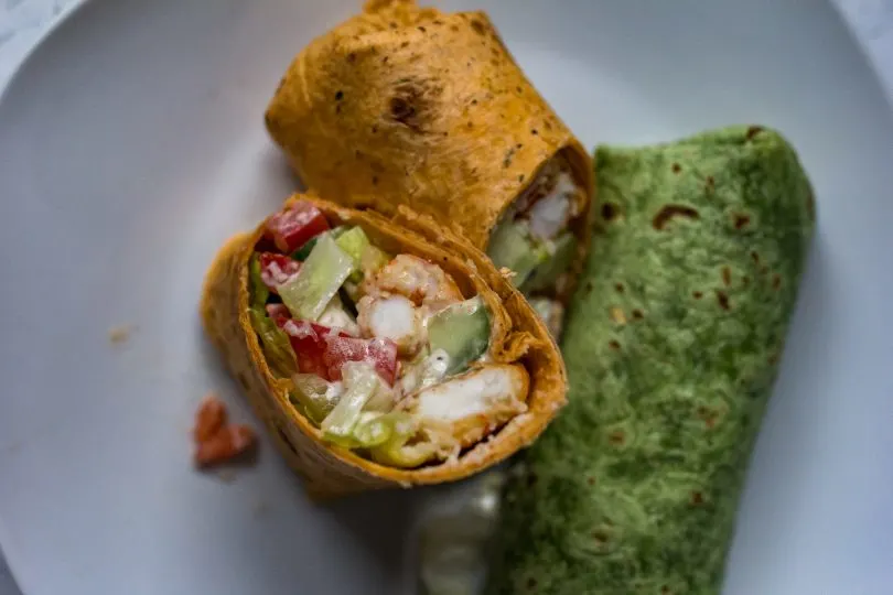 Blackened Shrimp Caesar Wrap