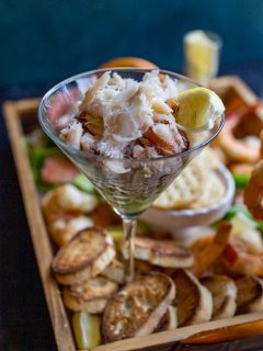 Holiday Crab and Shrimp Cocktail Board