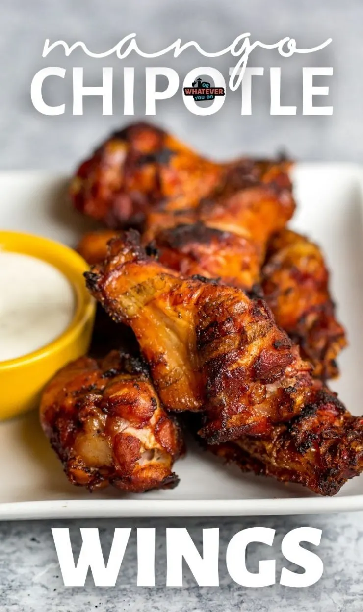 Smoked and Fried Mango Chipotle Chicken Wings