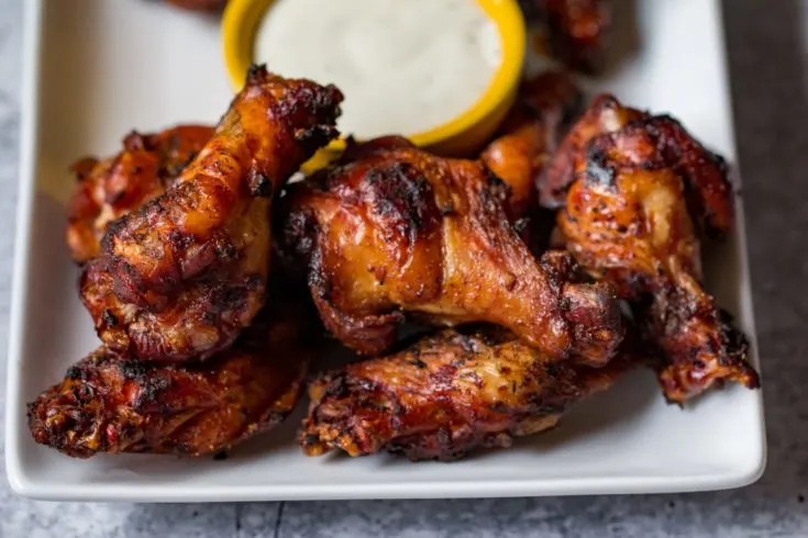 Smoked and Fried Mango Chipotle Chicken Wings