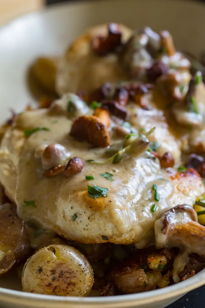 Blackstone Chicken Breast with Mushroom Gravy