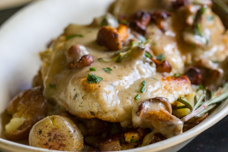 Blackstone Chicken Breast with Mushroom Gravy