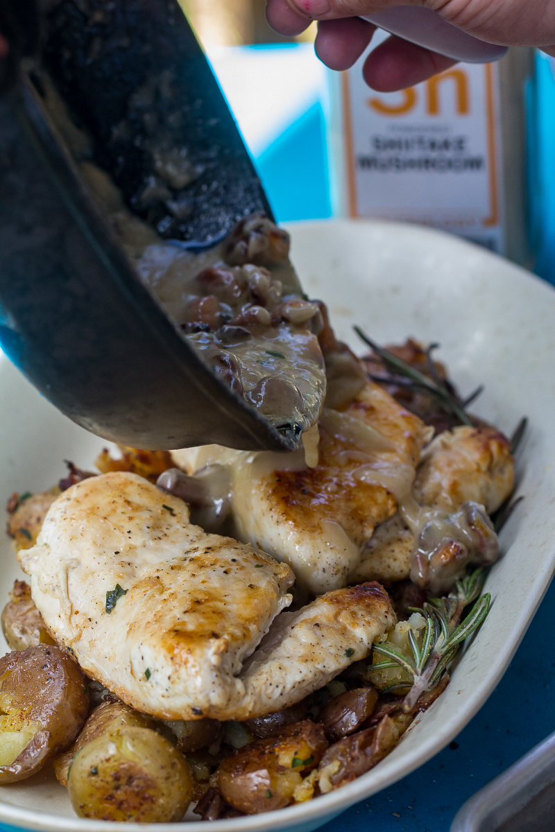 Blackstone Chicken Breast with Mushroom Gravy