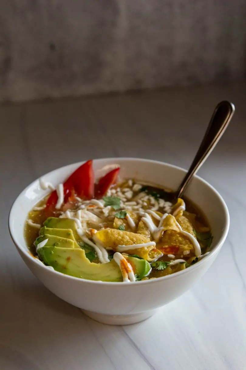 Smoked Chicken Tortilla Soup with Chipotle - Vindulge