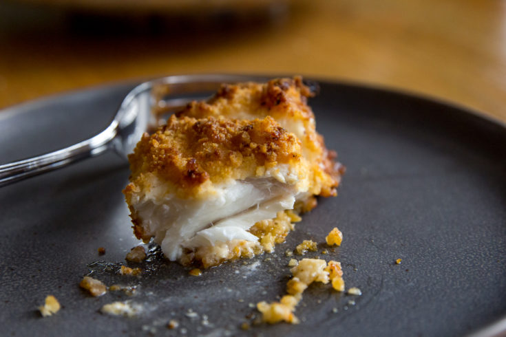 Air Fryer Parmesan-Crusted Halibut