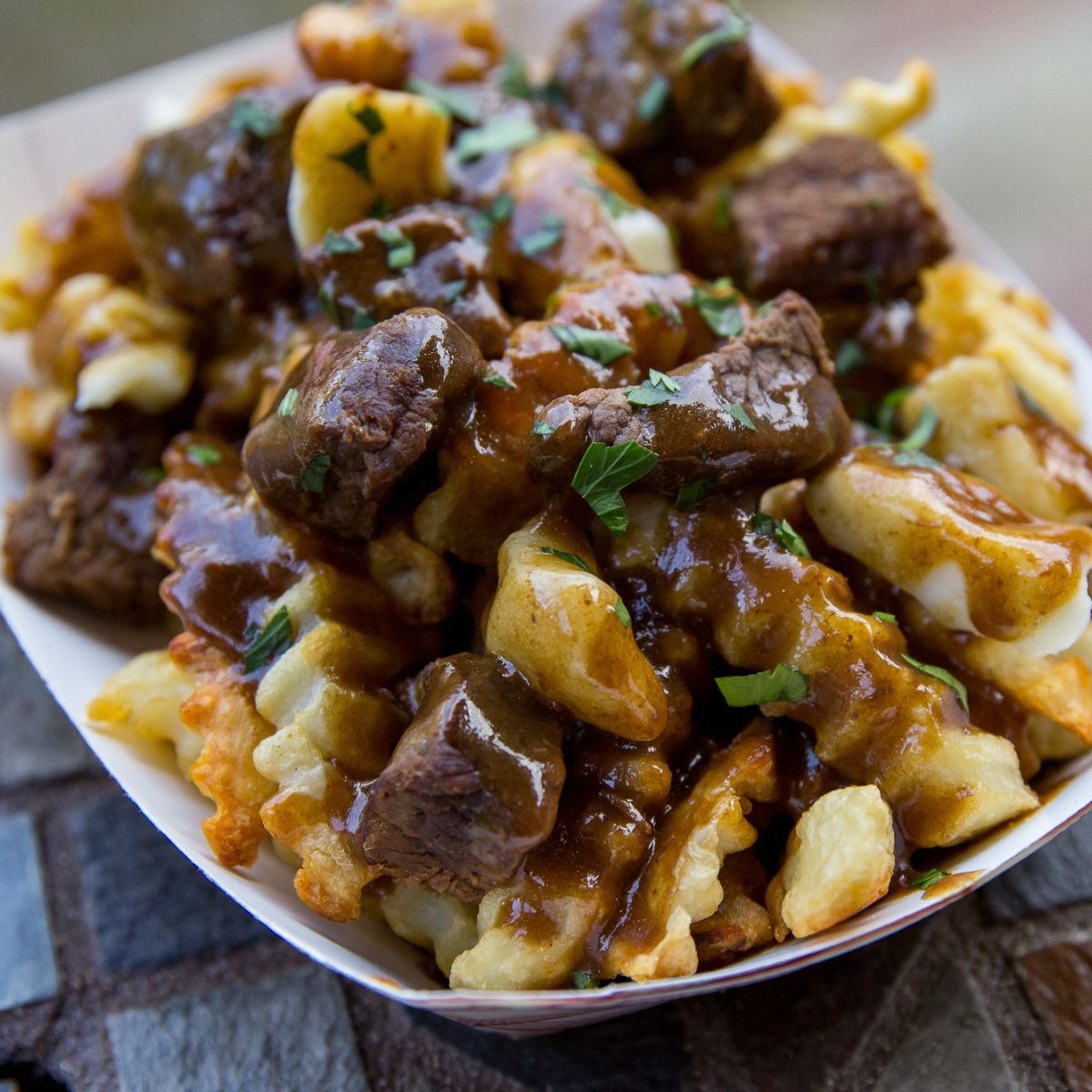 Traeger Poutine with Beef Tips