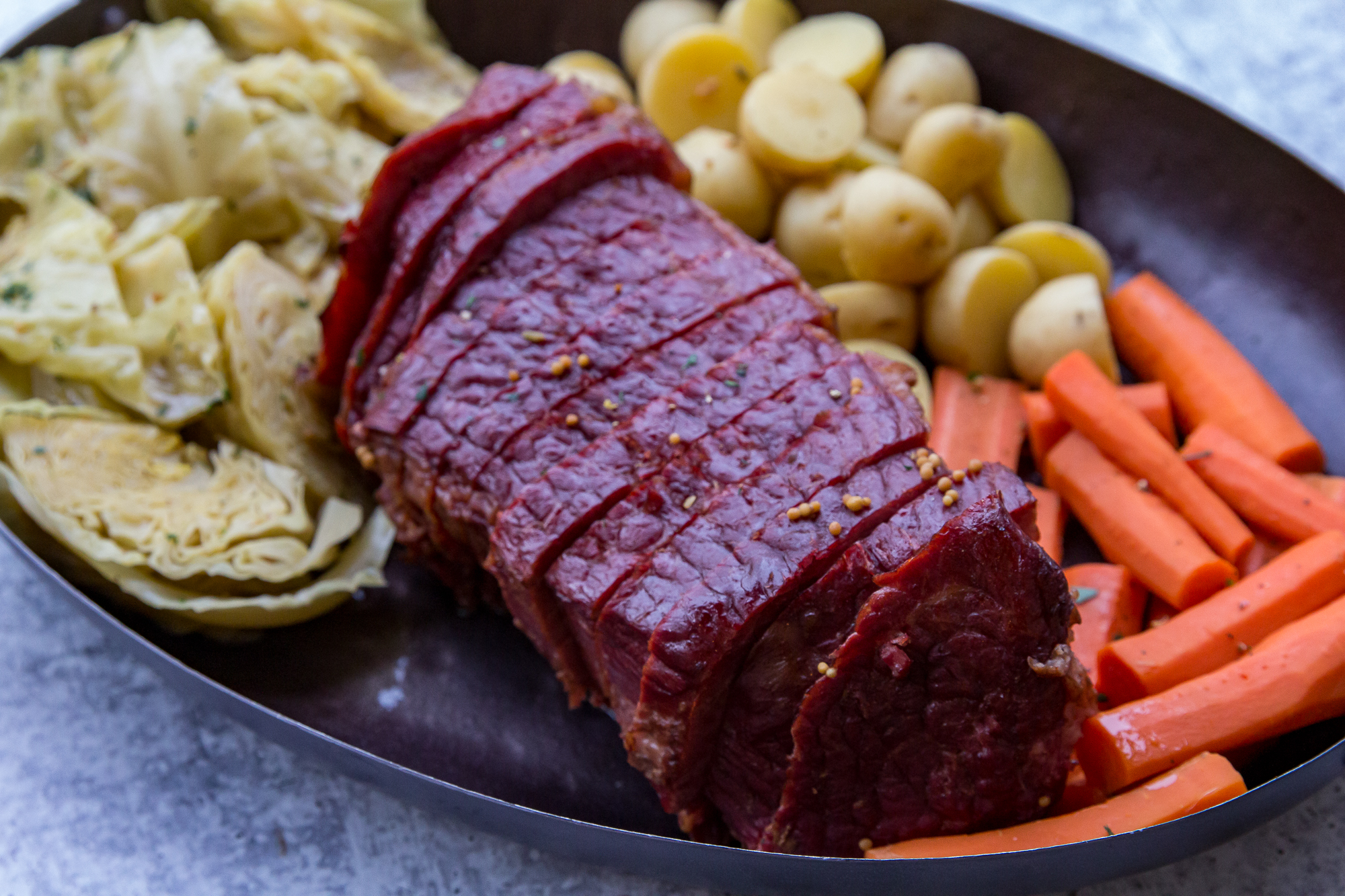 Traeger Smoked Corned Beef and Cabbage