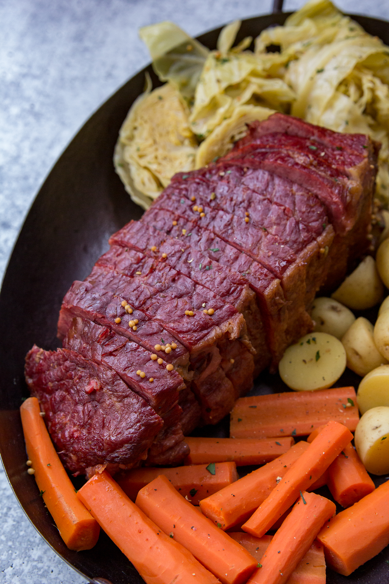 Traeger Smoked Corned Beef and Cabbage