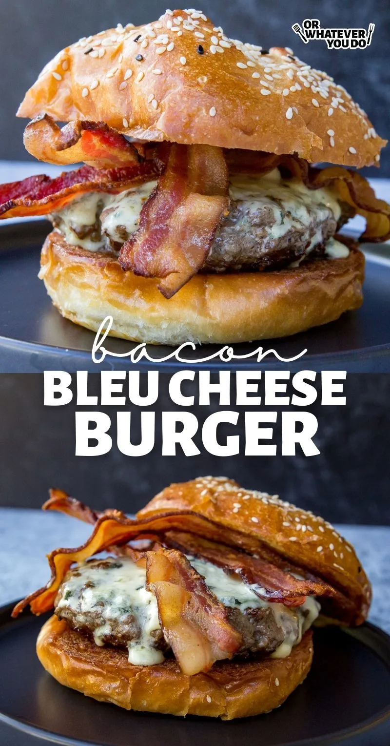 Bacon Weave Blue Cheese Burgers with Caramelized Onions - Umami Girl