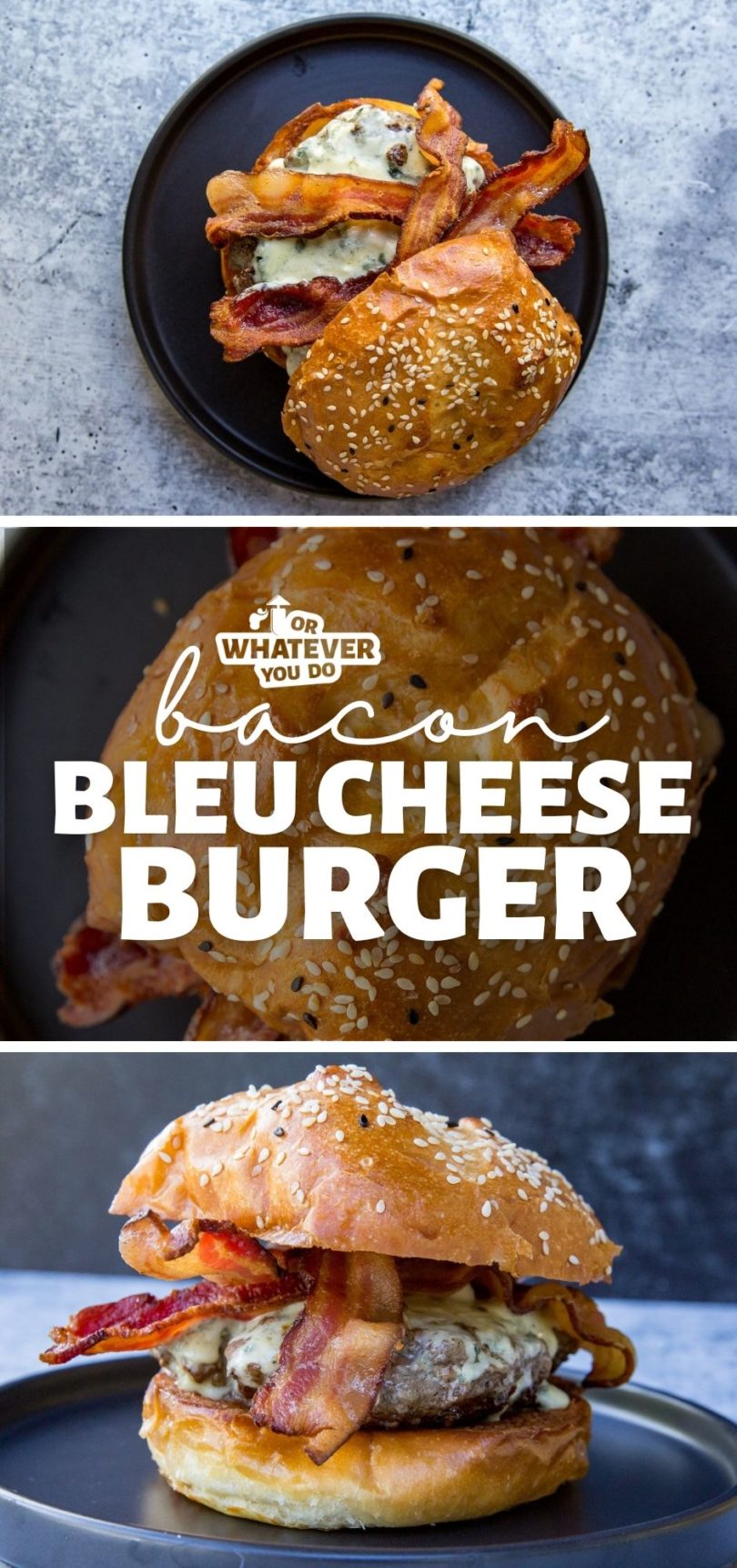 Burger au bacon et au bleu (Bleu Cheese and Bacon Burger) - La