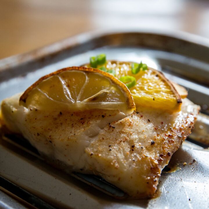 Broiled Ling Cod with Lemon