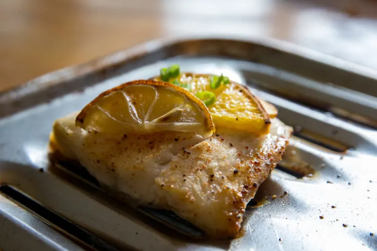 Broiled Ling Cod with Lemon