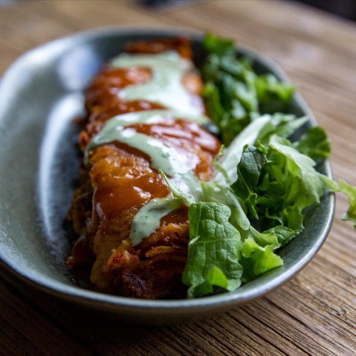 Smoked Shredded Beef Enchiladas