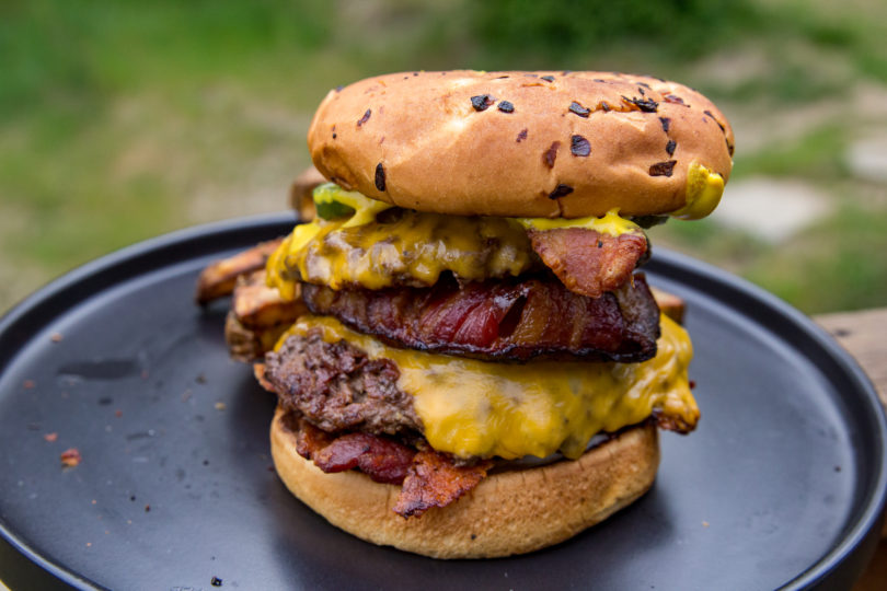 Ultimate Bacon Onion Smash Burger