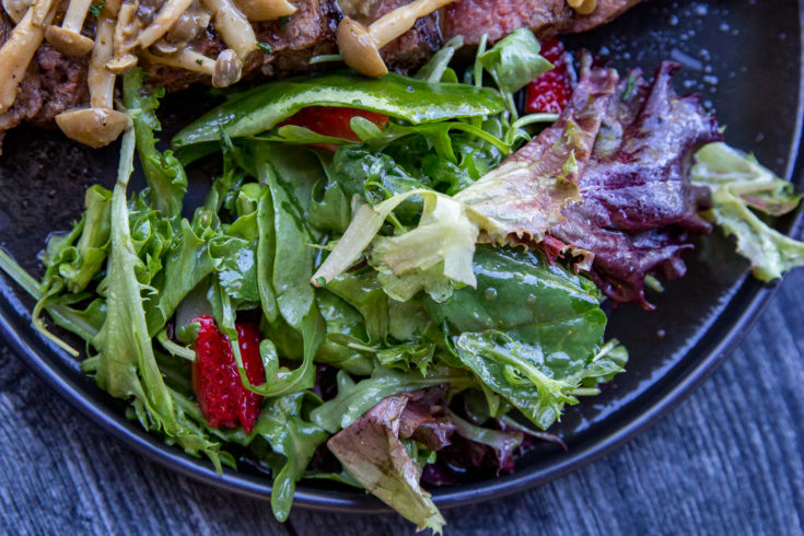 Strawberry Salad with Red Wine Vinaigrette