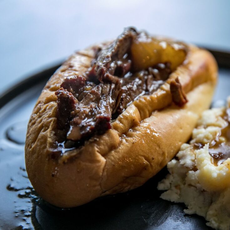 Smoked Hot Beef Sandwich Boats