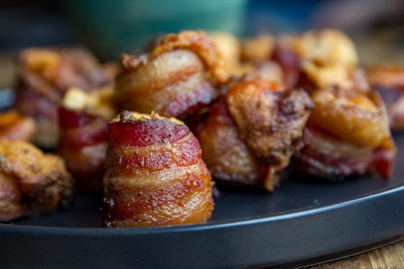 Smoked Garlic Pig Shots on a plate