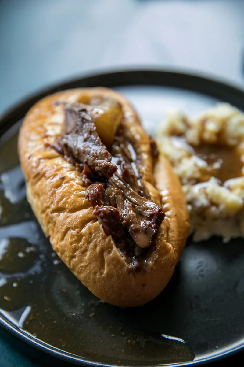 Smoked Hot Roast Beef Sandwich Boats