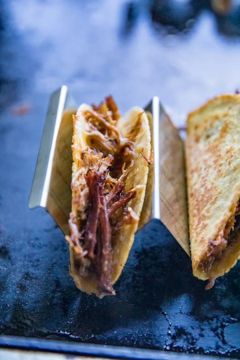 Blackstone Smoked Pulled Pork Tacos