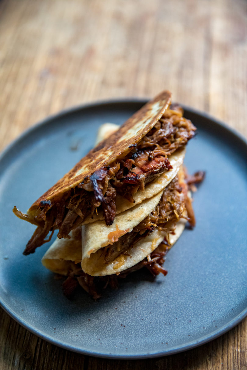 Blackstone Smoked Pulled Pork Tacos