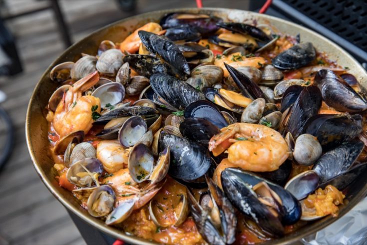 Pellet Grill Seafood Paella