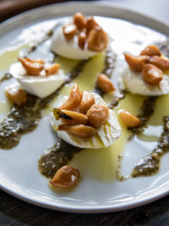 Smoked Garlic Goat Cheese with Chimichurri