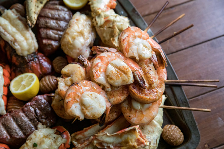 Traeger Shrimp and Scallop Skewers