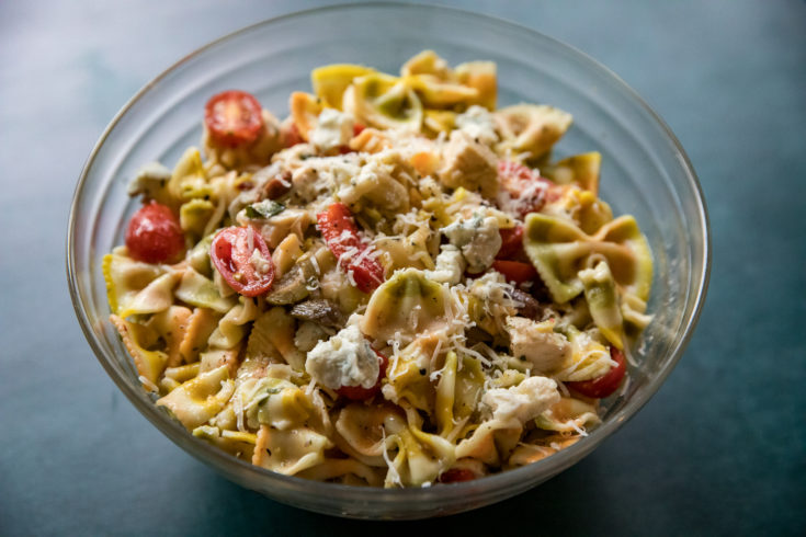 Smoked Chicken Gorgonzola Pasta Salad