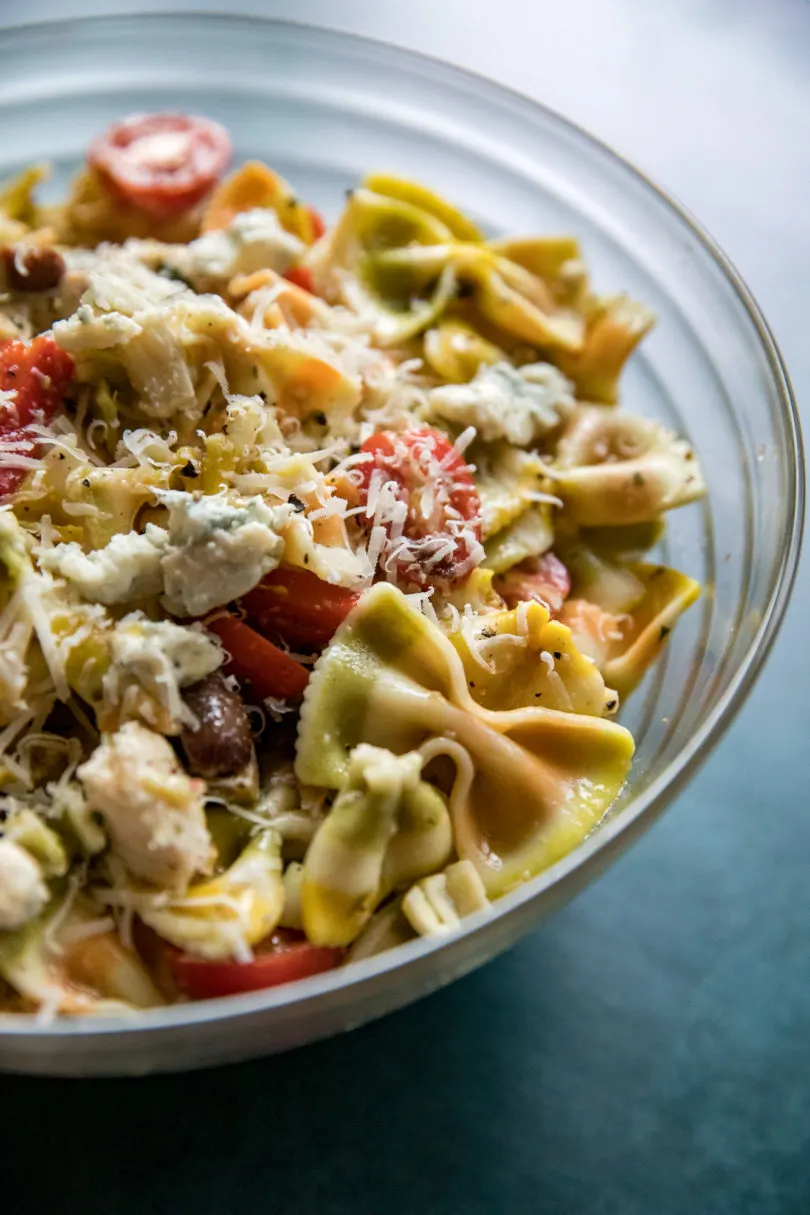 Traeger Chicken Gorgonzola Pasta Salad