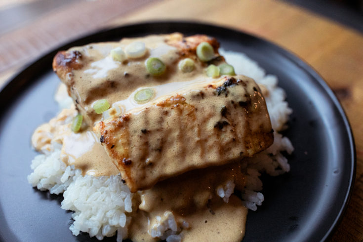 Blackstone Sturgeon with Lemon Cream Sauce