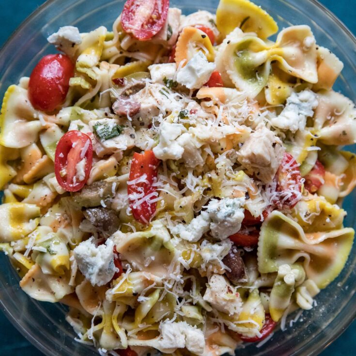 Smoked Chicken Gorgonzola Pasta Salad