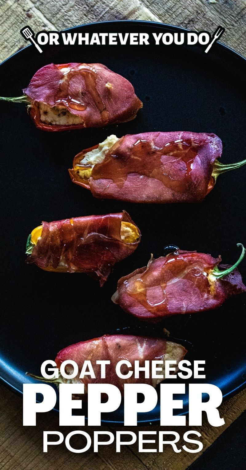 Smoked Goat Cheese Stuffed Mini Bell Pepper Poppers