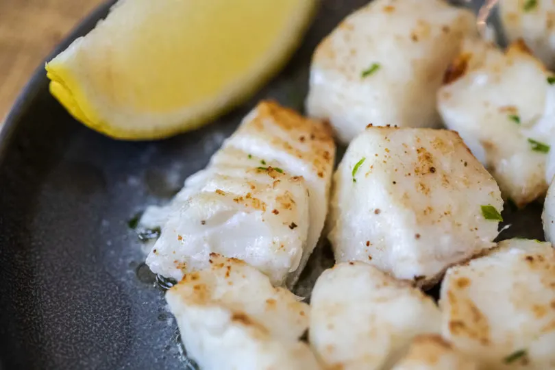 Air Fryer Halibut Scampi