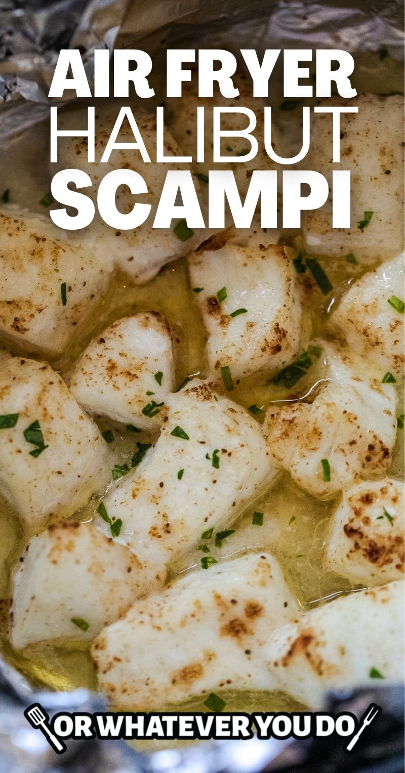 Air Fryer Halibut Scampi