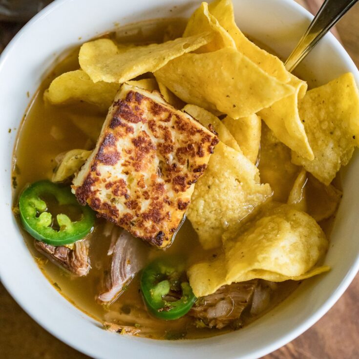 Traeger Pulled Pork Tortilla Soup
