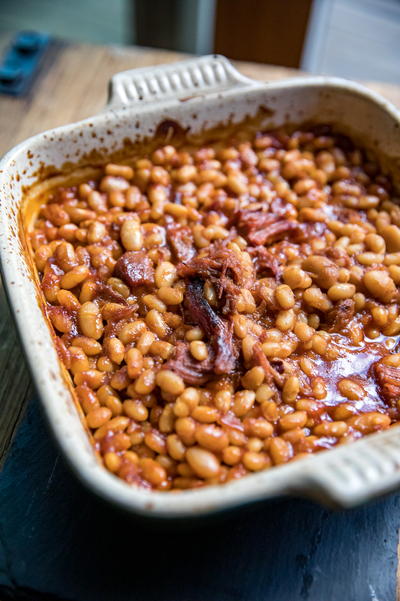 Smoked Pulled Pork Baked Beans