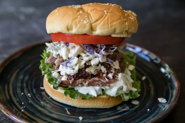 Traeger Gyro Sandwich with Tzatziki Coleslaw