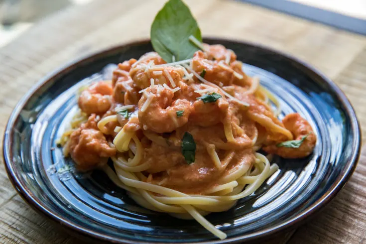 Spot Prawns with Vodka Cream Sauce