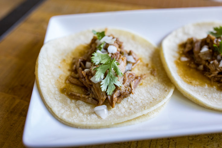 Shredded Pork Verde Tacos