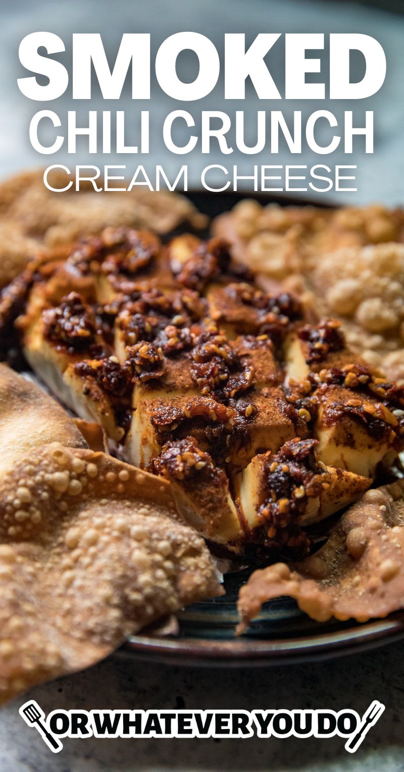 Chili Crunch Smoked Cream Cheese