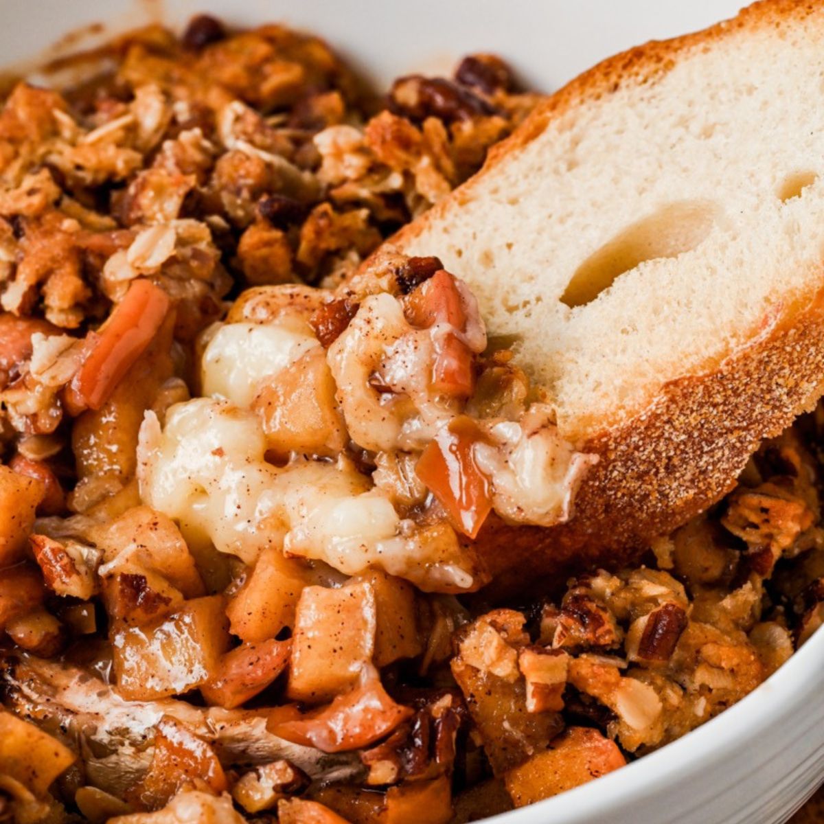 Traeger Apple Crisp Smoked Brie