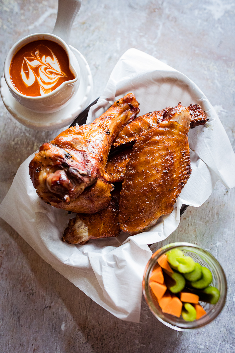 Traeger Grilled Buffalo Turkey Wings