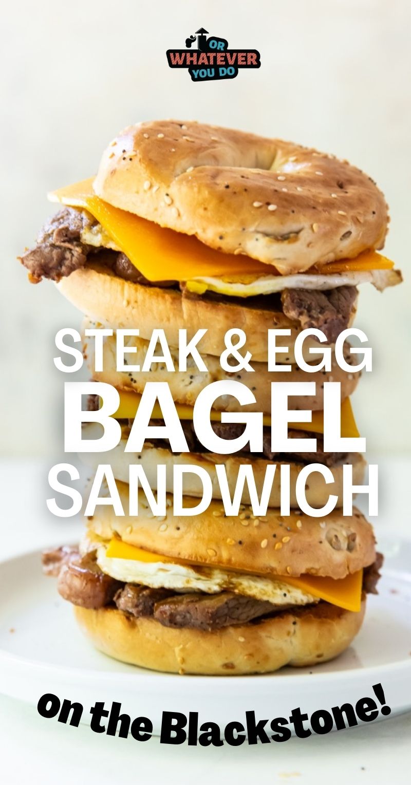 Blackstone Steak and Egg Bagel Sandwich 